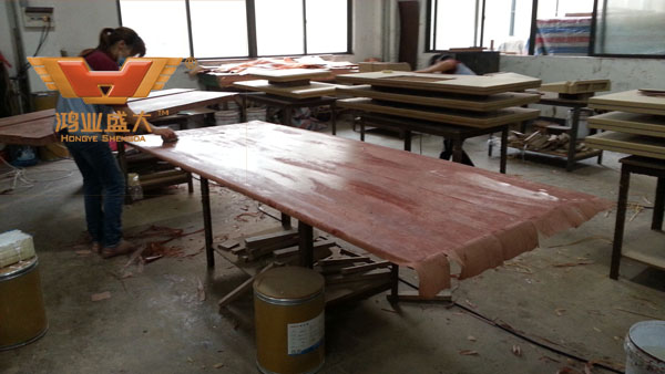 鸿业家具木皮车间|生产车间|【鸿业盛大官网】
