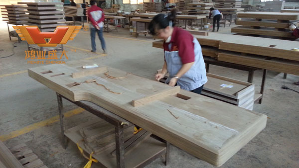 鸿业家具木皮车间|生产车间|【鸿业盛大官网】