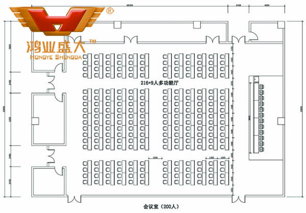 鸿业设计师凭证客户提供尺寸，，，，，，设计聚会室家具CAD平面图
